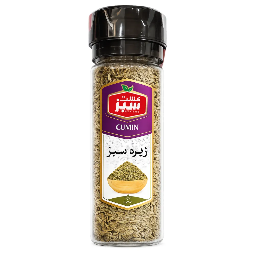 زیره سبز 50 گرمی جار گریندر‌دار کشت سبز