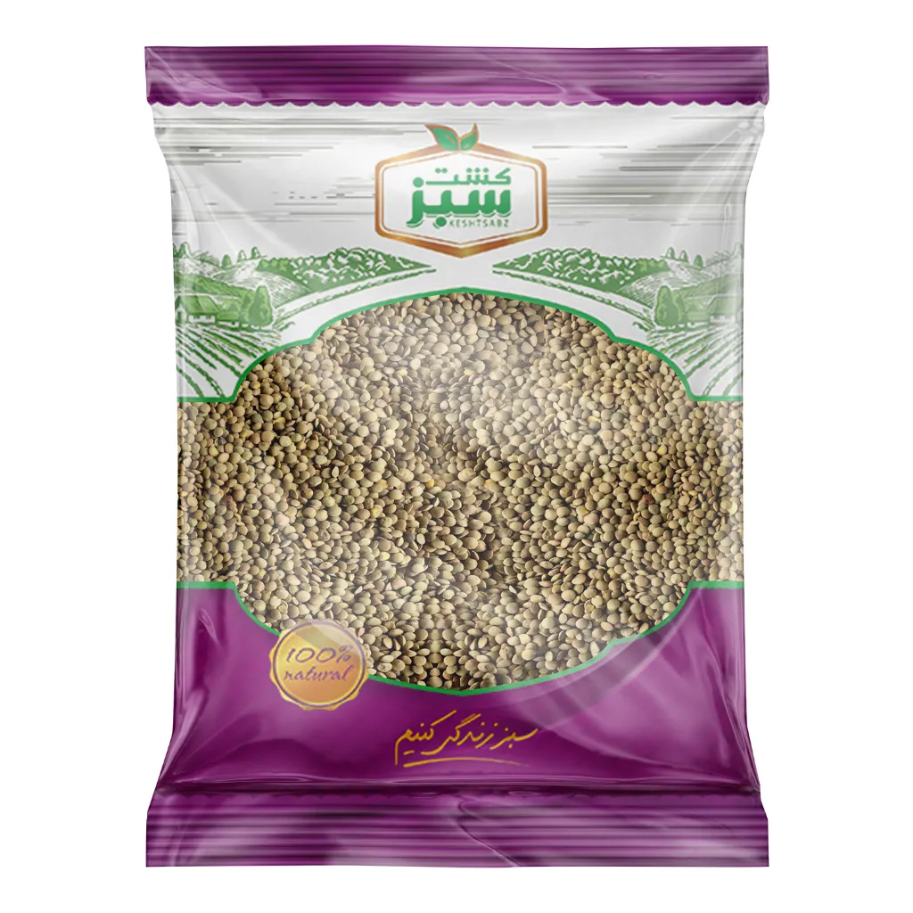 عدس ریز 450 گرمی سلوفان  کشت سبز