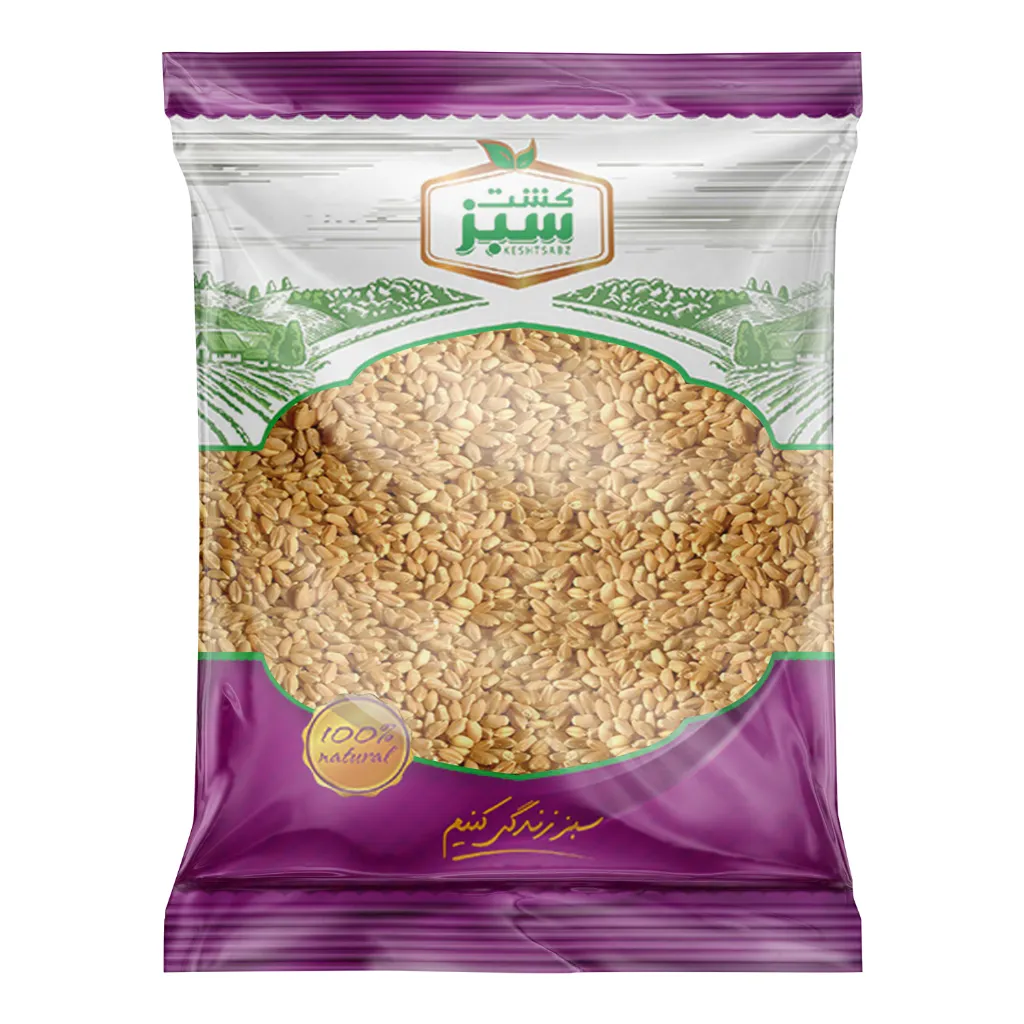 گندم پوست کنده 300 گرمی سلوفان کشت سبز