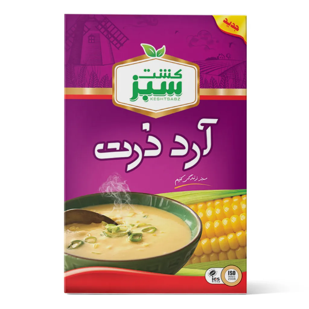 [313120] آرد ذرت 300 گرمی جعبه‌ای کشت سبز