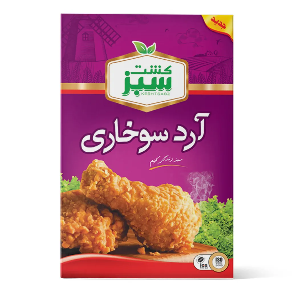 آرد سوخاری 300 گرمی جعبه‌ای کشت سبز