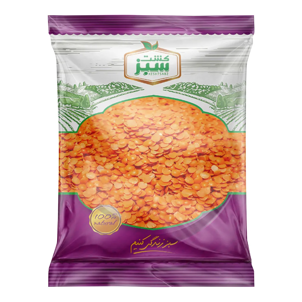 دال عدس 450 گرمی سلوفان کشت سبز